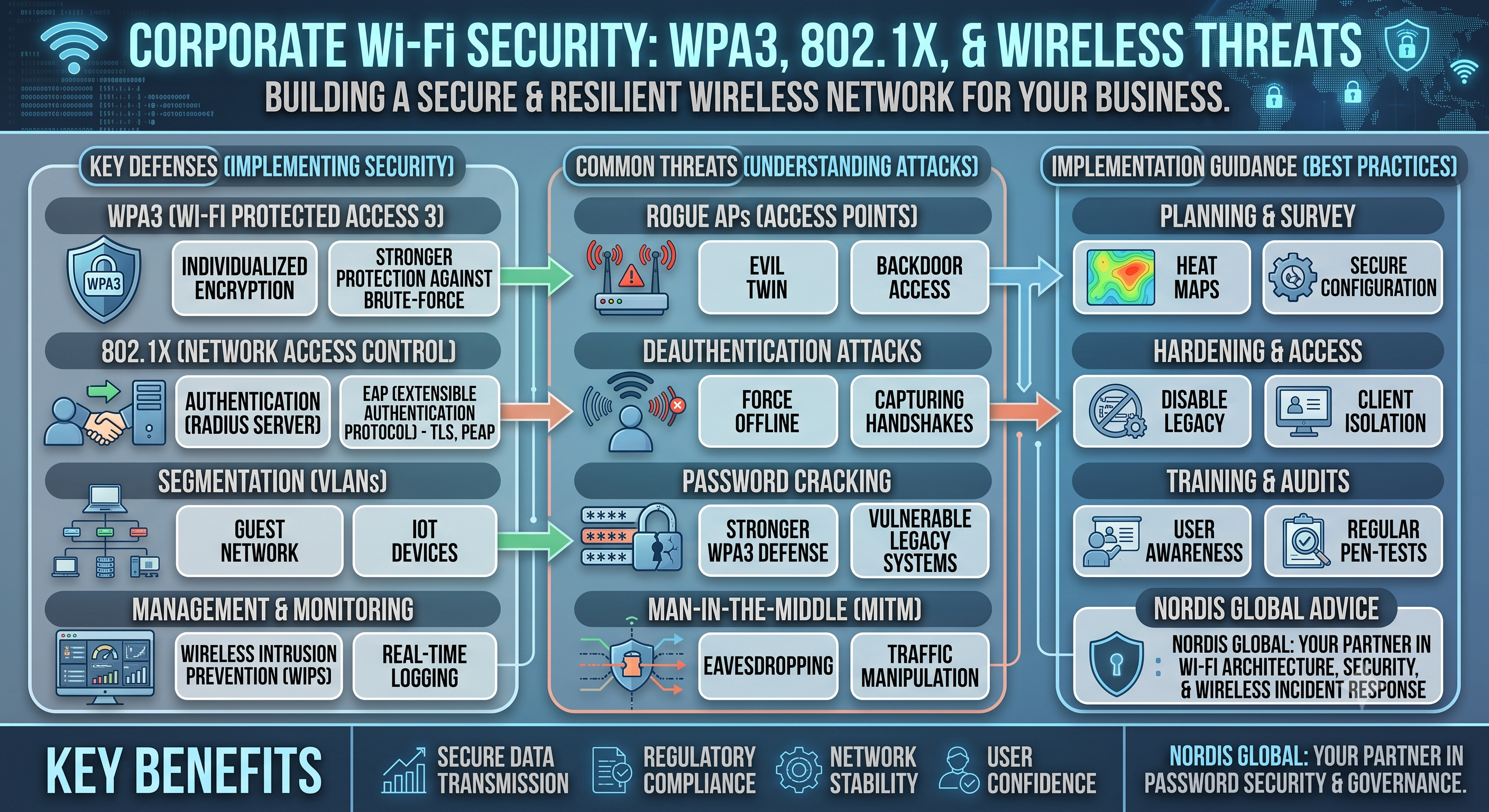 Kurumsal Wi-Fi Güvenliği: WPA3, 802.1X ve Kablosuz Ağ Saldırıları